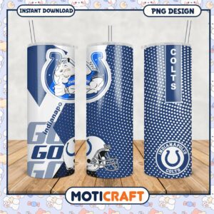 Colts themed tumbler design for sports lovers, stylish and functional