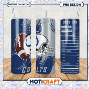 Colts Fan Tumbler, Perfect for Game Day Hydration Needs