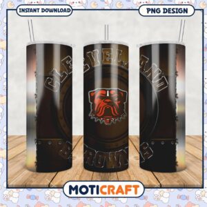 Cleveland Browns tumbler with unique design, perfect for fans and gifts