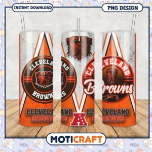 Cleveland Browns Tumbler PNG Design for Fans, Perfect Gift Idea