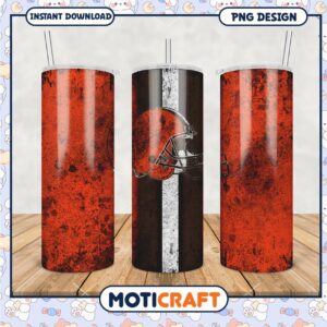 Cleveland Browns Tumbler PNG Design for Fans, Perfect for Gifting