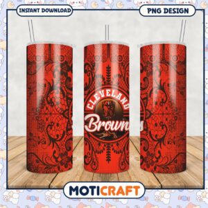 Cleveland Browns tumbler design, perfect for fans and gifts