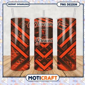 Cleveland Browns tumbler design for sports fans, stylish and unique