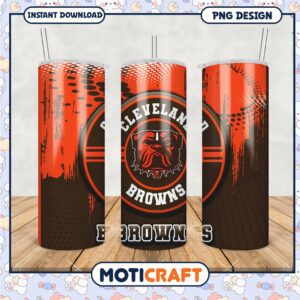 Cleveland Browns tumbler design for sports fans, perfect gift idea