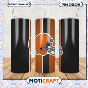 Cleveland Browns tumbler design for football fans, perfect gift idea