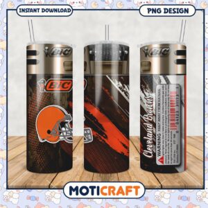 Cleveland Browns tumbler design for fans, perfect for game day use