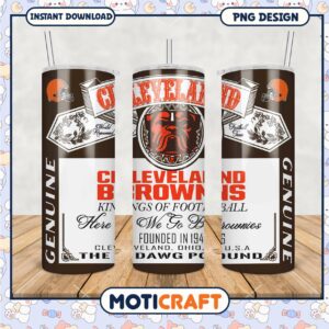 Cleveland Browns tumbler design for fans, perfect gift for birthdays