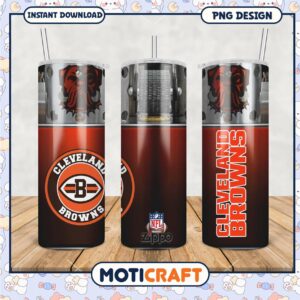 Cleveland Browns tumbler cup for fans, stylish design and logo