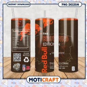 Cleveland Browns Edition Tumbler, Limited Edition Energy Drink