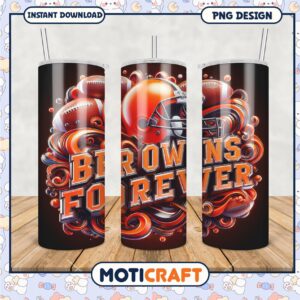 Cleveland Browns Forever tumbler, perfect for game day drinks