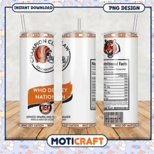 Cincinnati Bengals Tumbler PNG, perfect for game day drinks