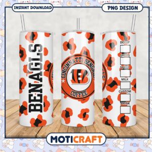 Cincinnati Bengals Tumbler PNG Design for Fans, Trendy and Unique