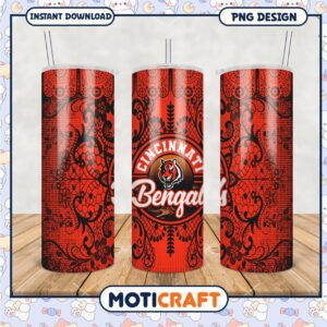 Cincinnati Bengals Tumbler Design, Perfect for Game Day Use