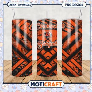 Cincinnati Bengals tumbler design, perfect for fans and gifts