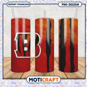 Cincinnati Bengals tumbler design for sports fans, perfect gift idea