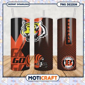 Cincinnati Bengals tumbler design for fans, stylish and functional drinkware