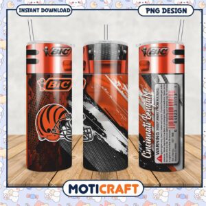 Cincinnati Bengals tumbler design for fans, perfect for game day fun