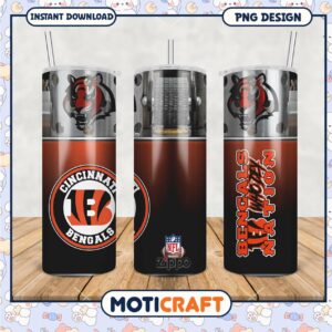 Cincinnati Bengals tumbler cup for NFL fans, stylish and durable design