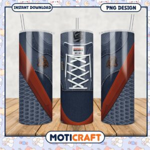 Chicago Bears Tumblers Feature Stylish Sneaker Design, Perfect for Fans