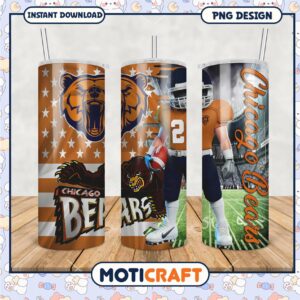 Chicago Bears tumbler set, perfect for football fans everywhere