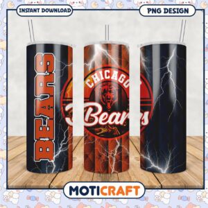 Chicago Bears Tumbler PNG Design, perfect for sports fans