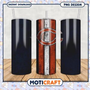 Chicago Bears tumbler design, perfect for everyday hydration needs