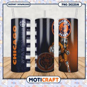 Chicago Bears Starbucks Tumbler, stylish design for fans