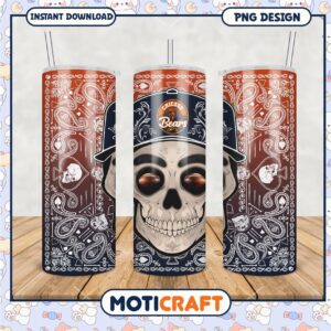 Chicago Bears Skull Tumbler Design, Unique and Stylish Beverage Holder
