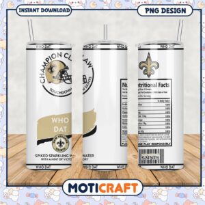 Champion Claw Tumbler Who Dat Design, Perfect for Game Day Drinks