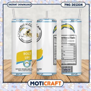 Champion Claw Spiked Sparkling Water, perfect for game day fun