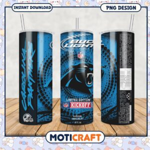 Carolina Panthers tumbler, limited edition NFL kickoff design
