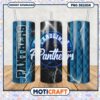 Carolina Panthers Tumbler PNG Design, Bright Blue Lightning Theme