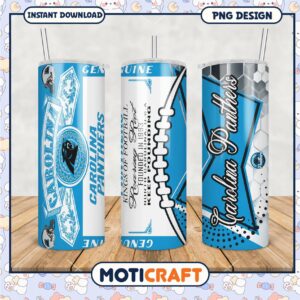 Carolina Panthers tumbler design with vibrant colors Carolina Panthers tumbler design with vibrant colors