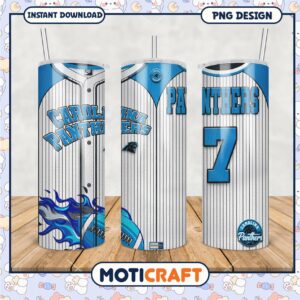 Carolina Panthers tumbler design for sports fans, stay hydrated stylishly