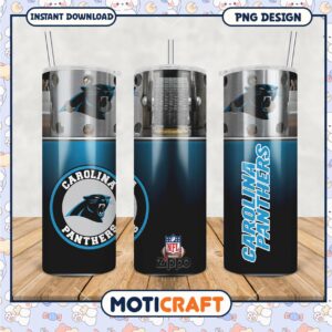 Carolina Panthers tumbler cup for sports fans, perfect gift idea