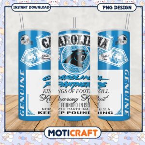 Carolina Panthers tumbler cup, stylish design for fans and collectors