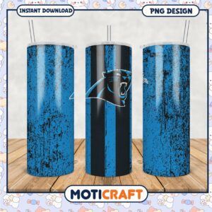Carolina Panthers bold tumbler design for fans, perfect for hydration needs