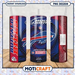 Buffalo Bills tumbler, limited edition NFL kickoff design 2021