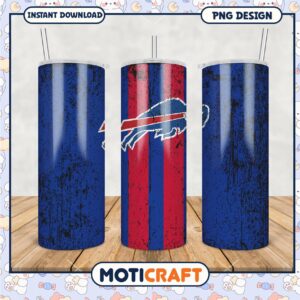 Buffalo Bills tumbler set with stylish designs, perfect for fans
