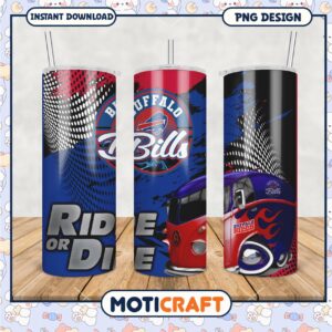 Buffalo Bills tumbler set for fans, stylish designs for drinks