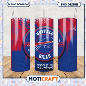 Buffalo Bills Tumbler PNG Design, Perfect for Sports Fans