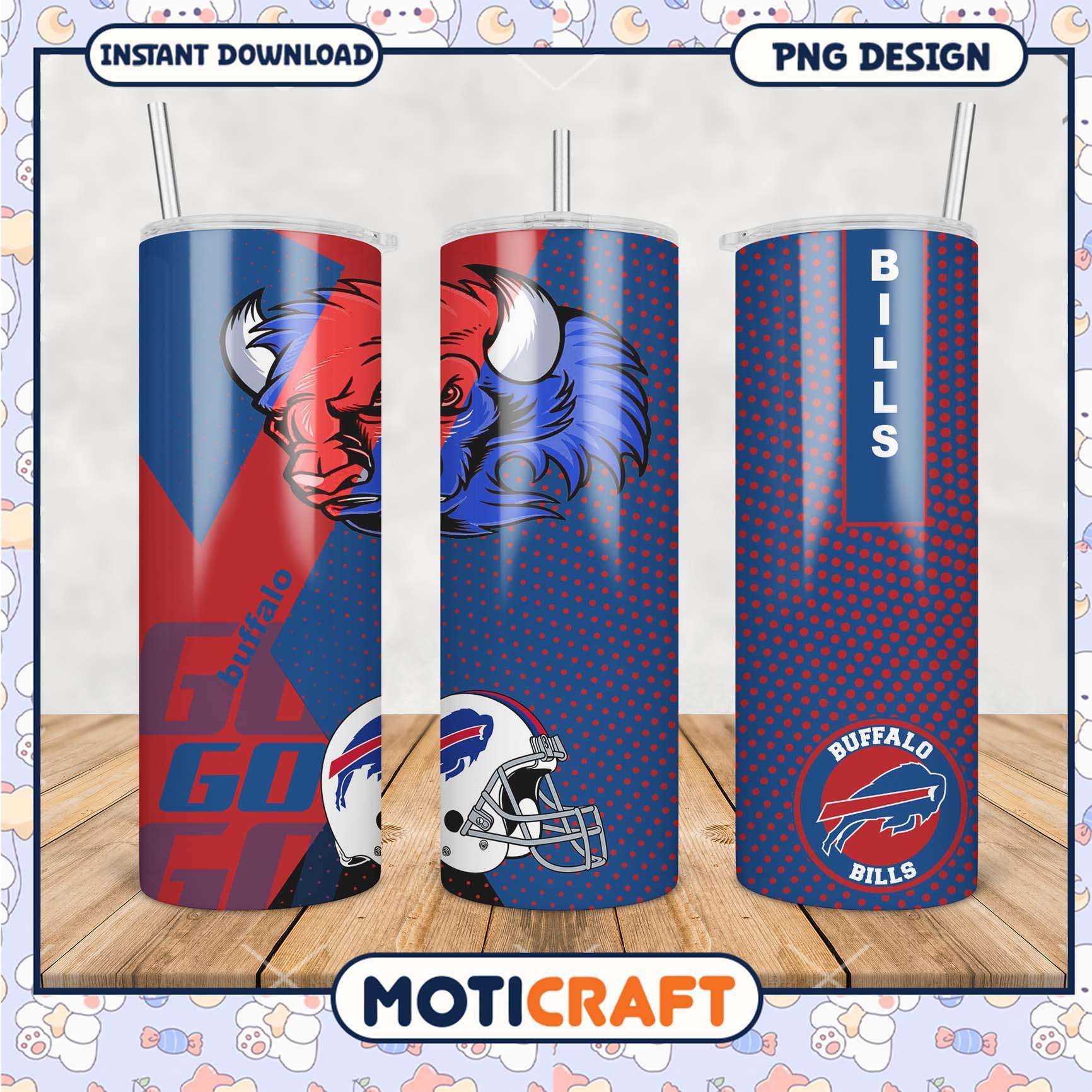 Buffalo Bills Tumbler PNG Design for Fans, Cheer on Your Team Buffalo Bills Tumbler PNG Design for Fans, Cheer on Your Team