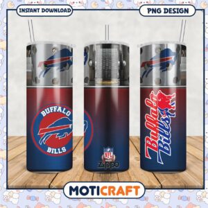 Buffalo Bills tumbler design, perfect for NFL fans everywhere