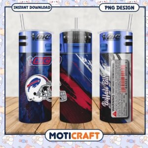 Buffalo Bills tumbler design is perfect for fans, enjoy your drink in style