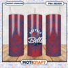 Buffalo Bills tumbler design in blue and red, perfect for fans