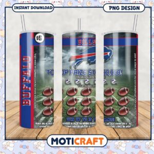 Buffalo Bills tumbler design for football fans, perfect for game day