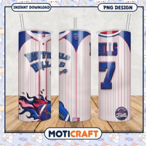 Buffalo Bills tumbler cup, unique sports design for fans