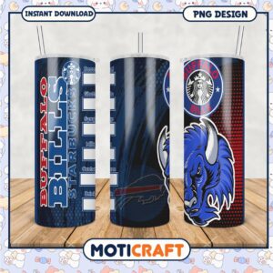 Buffalo Bills Starbucks Tumbler PNG, perfect for fans and gifts