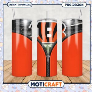 Bengals Themed Tumbler 20oz Design for Fans, Perfect Gift Idea