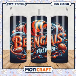 Bengals Forever Tumbler Design for Football Fans, Perfect Gift Idea
